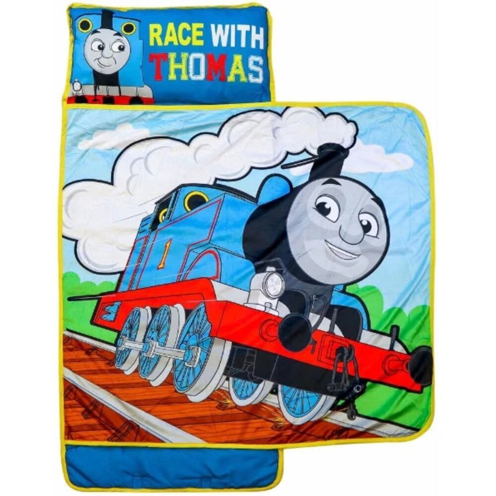 NEW Jay Franco Toddler Nap Mat Thomas The Train  Removeable Pillow Blue